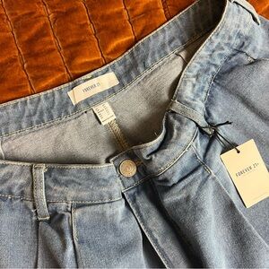 NWT Forever 21 2XL Jean Mini Skort